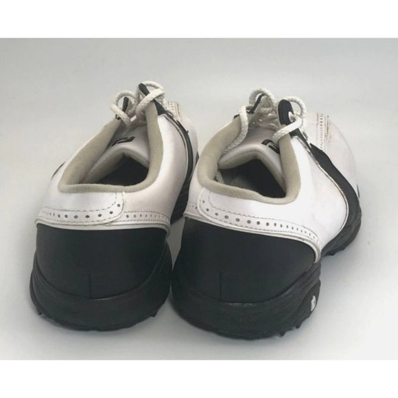 FootJoy GreenJoys Womens Sz 10M Black White 48364 Golf Shoes Soft Spike Patent - Picture 4 of 9